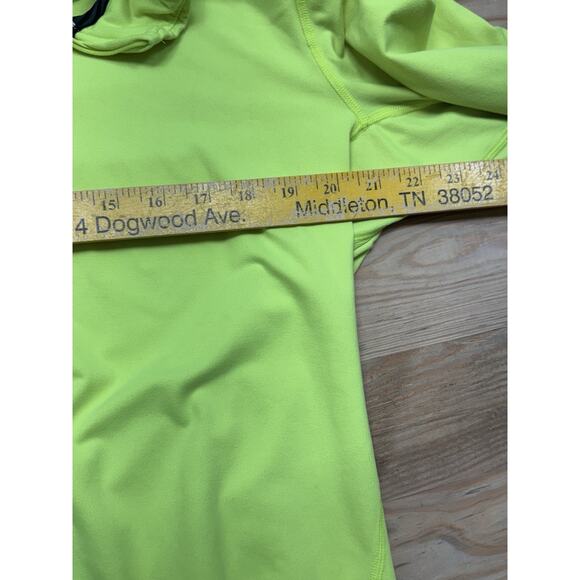 Nike Running 1/4 Zip Jacket Sweatshirt Dri Fit Neon Athletic Mens Sz XL Stains - Picture 7 of 11